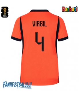 Țările de Jos Virgil van Dijk #4 Tricou Fotbal Replică Mondial 2026 Barbati Acasa